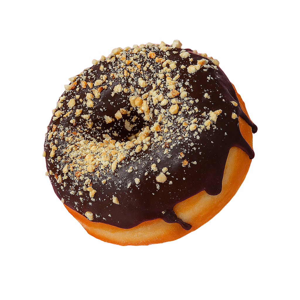 Nutty Chocolate Glazed