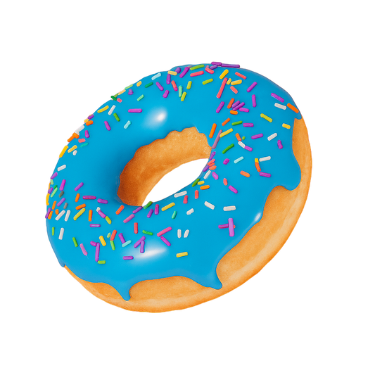 Blue Glazed with Sprinkles